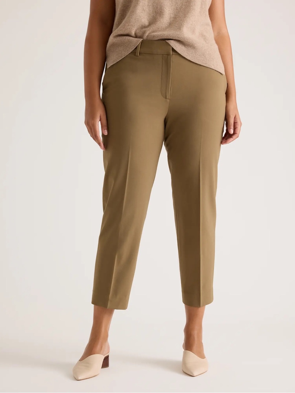 Quince Italian Wool Slim Leg Ankle Pants